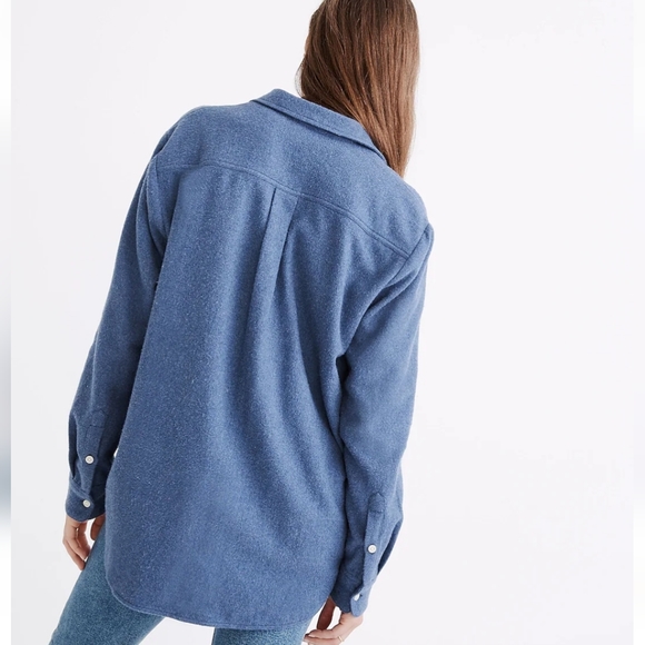 Madewell side button oversized ex boyfriend flannel - Picture 3 of 14